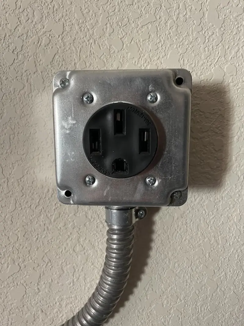NEMA 14-50 outlet installed for Smart Home Electrical in Howe