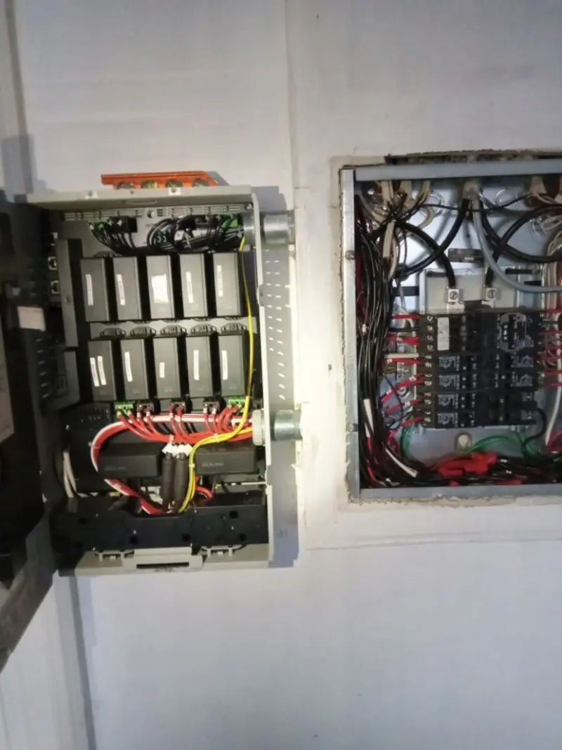 Electrical panel upgrade completed for Security Camera Wiring in Howe